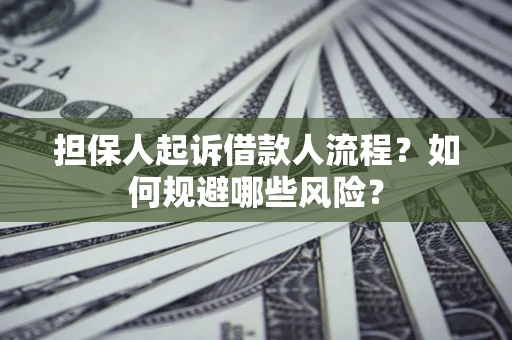 济南担保人起诉借款人流程？如何规避哪些风险？